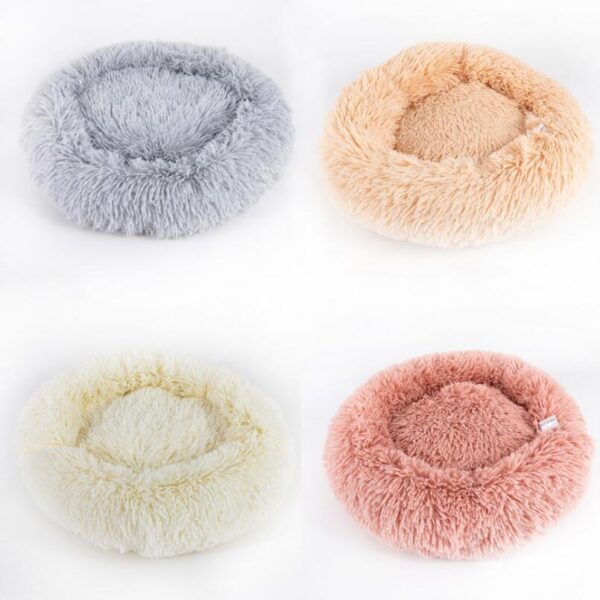 Dog Beds For Small Dogs Round Plush Cat Litter Kennel Pet Nest Mat Puppy Beds - Image 2